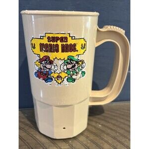 Super Mug Nintendo Super Mario Bothers Plastic Mug Super Rare Vintage 1988 VTG